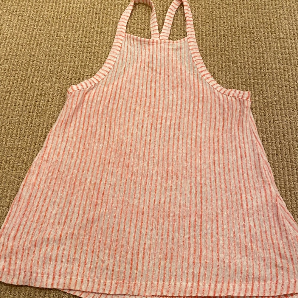 Splendid Orange Stripes Racer Back